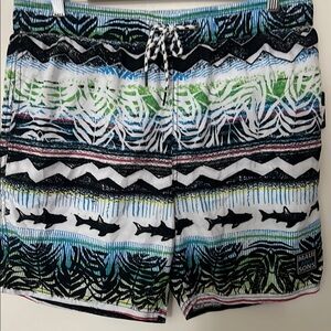NWT L Maui and Sons Men's Pool Swim Shorts - White
